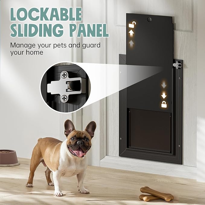 1 Pack * Aluminum Alloy Dog Door & 1 Pack * Insulated Flap
