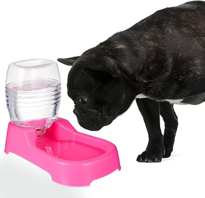 Mipcase Puppy Supplies Dog Water Feeder, Dog Water Dispenser Large, Automatic Pet Food Water Dispenser Plastic Food Feeding Bowls for Dogs Cats () Auto Feeder