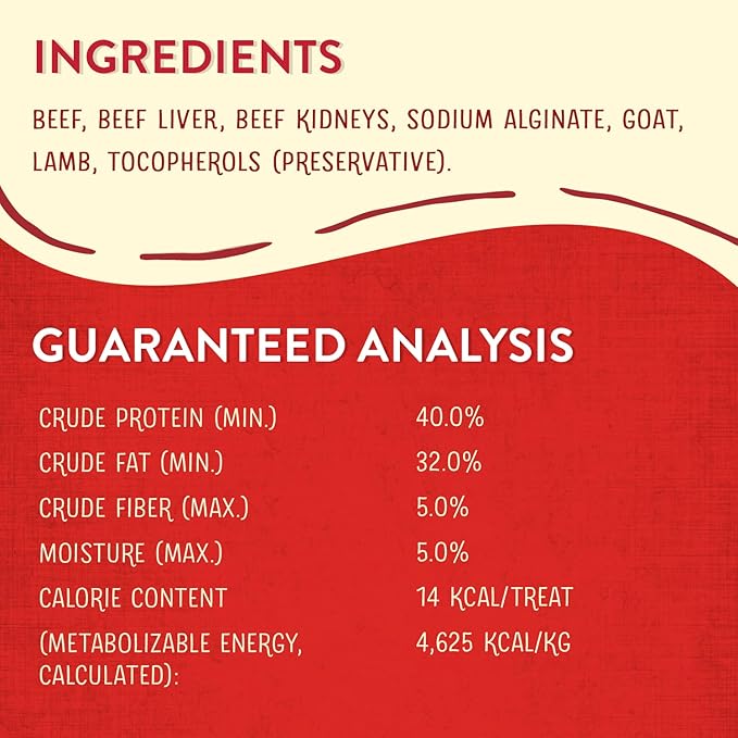 Stella & Chewy's Freeze-Dried Raw Wild Weenies Dog Treats - High-Protein Training Treats for Dogs & Puppies - All-Natural Red Meat Recipe with 97% Meat & Organs - USA Made - 3.25 oz Bag
