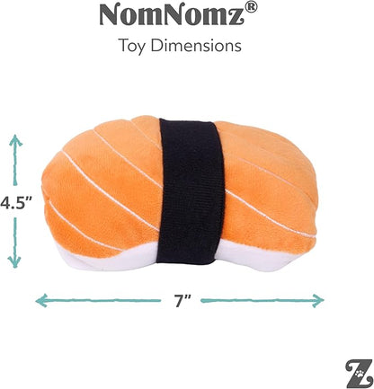 ZippyPaws NomNomz - Dog Squeaky Toys to Keep Them Busy, Funny Food Plush for Small & Medium Dogs, Cute Stuffed Puppy Toy, Pet Products, Gift for Dogs of All Breeds, Soft and Cuddly - Sushi