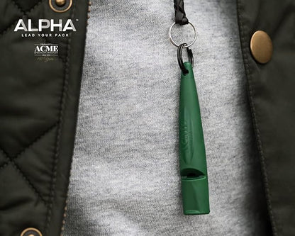 ACME Alpha 211.5 Professional Dog Training Whistle with Enhanced Ergonomic Grip. BPA-Free Plastic. 110 dBA. Long Range. Standardized Frequency. Weatherproof. Made in the UK (Forest Green)