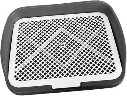 Dog Toilet Puppy Pad Holder Supplies Non Slip with Column Dog Pee Holder Training Pad for Bunny Home Dorm Room, Gray
