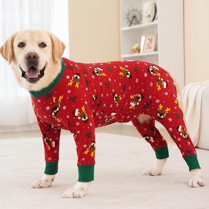 Dog Surgery Recovery Suit Onesies for Large Dogs Spayed Recovery Suit Cone Alternative After Surgery Abdominal Wounds Protector Dog Bodysuit for Medium Large Dogs Pajamas