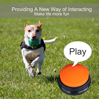 Artist Unknown 4 Color Voice Recording Button, Dog Buttons for Communication Pet Training Buzzer, 30 Second Record & Playback, Funny Gift for Study Office Home - 4 Color Packs