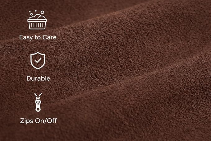 KOPEKS Orthopedic Memory Foam Dog Bed 7" Inch Thick Extra Large Dog Bed With Pillow Brown 50"x34"x10" Includes Waterproof Liner & Durable Removable Cover With Smart Design