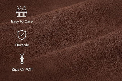 KOPEKS Orthopedic Memory Foam Dog Bed 7" Inch Thick Extra Large Dog Bed With Pillow Brown 50"x34"x10" Includes Waterproof Liner & Durable Removable Cover With Smart Design