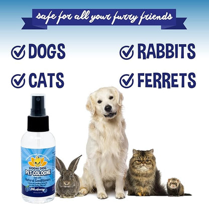 Bodhi Dog Natural Dog Cologne (Blueberry) - Premium Scented Deodorizing Pet Perfume with Conditioner for Dogs & Cats - Keeps Pets Fresh & Clean - Gentle and Safe Formula, Made in USA (4 Fl Oz) | Natural, Premium Scented, Deodorizing, with Conditioner, ...