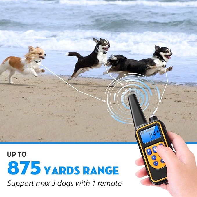 iMounTEK Shock Collar for Dogs, Bark Collar with Remote, Dog Training Collar w/3 Modes, Up to 2600Ft Remote Range, 0~99 Shock Levels, 3 Channels, for Small Medium Large Dog (Collar with Remote)