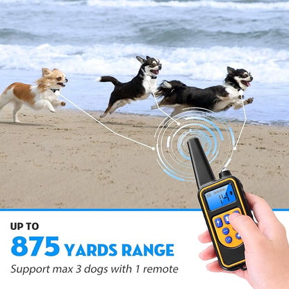 iMounTEK Shock Collar for Dogs, Bark Collar with Remote, Dog Training Collar w/3 Modes, Up to 2600Ft Remote Range, 0~99 Shock Levels, 3 Channels, for Small Medium Large Dog (Collar with Remote)