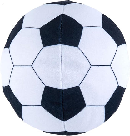 ZippyPaws SportsBallz - Dog Squeaky Toys to Keep Them Busy, Funny Plush for Small, Medium, & Large Dogs, Cute Stuffed Puppy Toy, Pet Products, Gift for All Breeds, Interactive Squeaker - Soccer Ball
