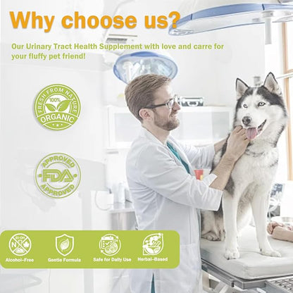 Stone Breaker for Dogs & Cats – Crystal Flush Urinary Tract Supplement, Bladder Stone & Kidney Support for Dogs and Cats