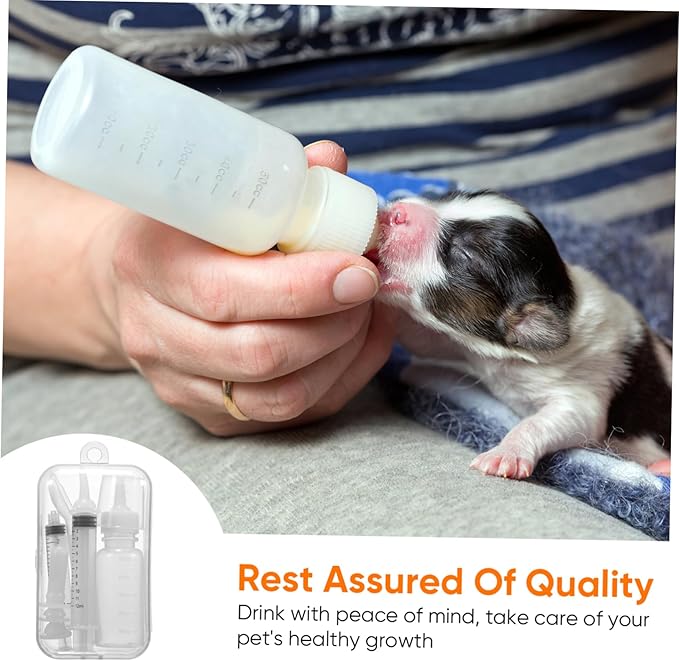 Toyvian PET Nursing Set Bottles and Brushes for Newborn Animals Includes Small Animal Milk Bottles and Feeding Tools for Puppies and Kittens