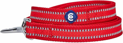 Blueberry Pet Essentials Reflective Back to Basics Matching Dog Harness and Leash Set, Rouge Red, Adjustable Harness with 4 ft Leash for Large Dogs