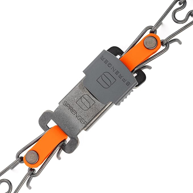 Herm Sprenger Black Stainless Steel Dog Collar with Quick Release ClicLock Buckle O-Ring Biothane Insert Training Collar Made in Germany (Hunter Orange, 16in x 2.25mm(Neck Size up to 13-14in))
