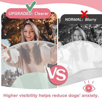 Dog Cone Collar for Recovery: Soft Elizabethan Collar Alternative to Stop Licking, Adjustable Pet Cone for Large, Medium, Small Dogs, for Surgery, Spay, Injury, Skin Treatment