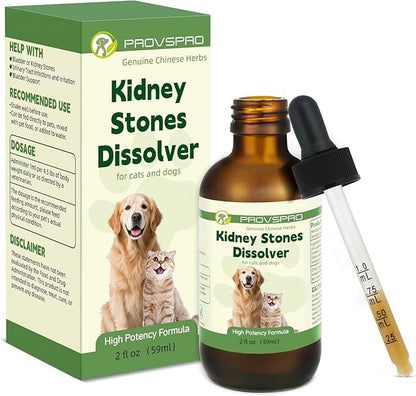 Dog & Cat Bladder Crystals Treatment or Stone, Bladder Kidney Stones Dissolver for Pet, Cat Dog Urinary Tract Supplements for Kidney and Bladder Stones, Urinary Free The Flow, 2 fl oz, 59ml