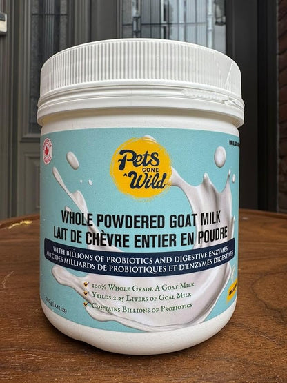 Pets Gone Wild | Raw Goat Milk Powder | Non-GMO & Picky Eater Friendly | Nutritional Food Topper for Cats & Dogs | 250 g
