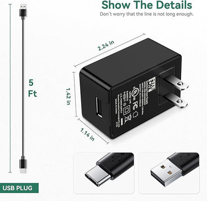 FITE ON Replacement Automatic Cat Feeder Adapter for PETLIBRO PLAF103 PLAF203 PLAF003 PLAF005 PLAF006 Pet Food Dispenser Charger Power Supply Cord