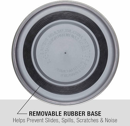 Loving Pets Bella Dog Bowls- Stainless Steel Dog & Cat Bowls - Spill Proof Dog Food Bowl, Cat Bowl, Puppy Essentials & Pet Supplies Great for Home & Travel (Large 35-65 lbs, Blueberry)