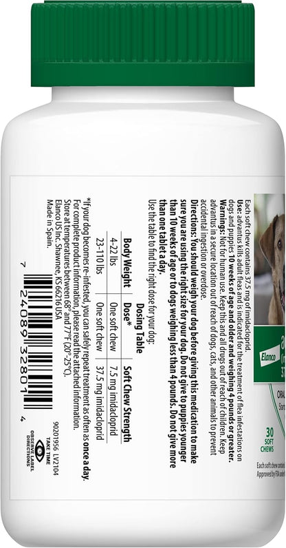 Advantus Dog Fast Acting Oral Flea Treatment Soft Chewable 23 - 110 lbs. | 30 ct.
