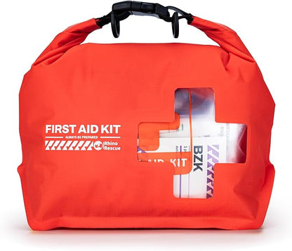 RHINO RESCUE Bundle - Pet First Aid Kit, Emergency Medical Supplies for Dogs & Cats, Safety Essentials Pack with Thermometer+Waterproof First Aid Kit, Lightweight Boat Dry Bag