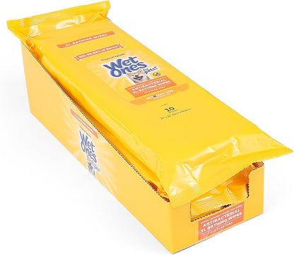 Wet Ones for Pets Multipurpose Dog Wipes with Aloe Vera, Tropical Splash Scent - Extra Large Pet Bathing Wipes with Wet Lock Seal for Dog Paws & All Over Use, 10 Count