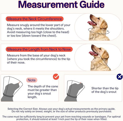 Comfortable Dog Cone - Soft XL Dog Cone Collar for Large Dogs,Adjustable Recovery Cone for Dogs to Stop Licking,Cute Pet Head Neck Elizabethan Cone,Cone Alternative After Surgery,XL,Red