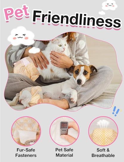 Dono Dog and Cat Diapers Female-40PCS, Disposable Female Dog Period Diapers for Heat with Wetness Indicator, Super Absorbent Doggie Puppy Female for Elderly Disabled Dogs Diaper