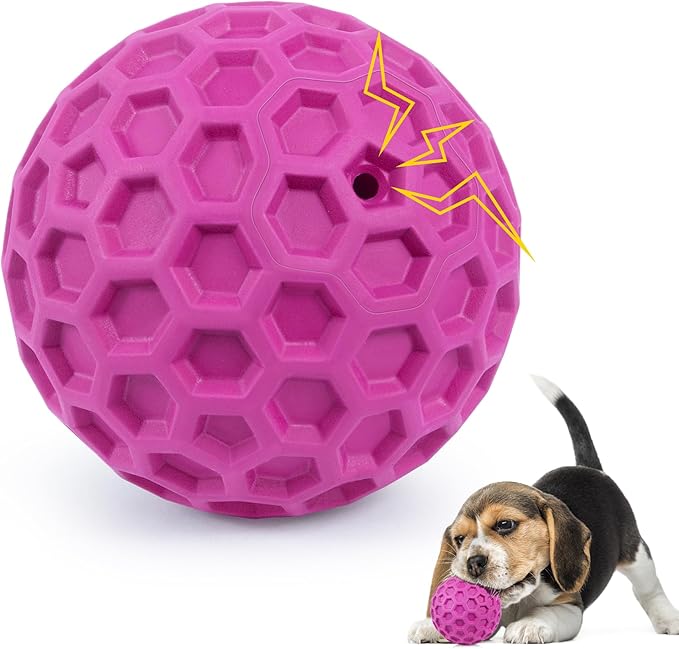 Tough Squeaky Dog Balls Puppy Toys, Interactive Dog Toys for Small Dogs, Puppy Chew Toys for Teething and Relax, Dogs Chew Toy Small Balls Dog Toys for Small Breed, Outdoor Dog Toy for Dogs