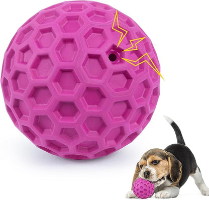 Tough Squeaky Dog Balls Puppy Toys, Interactive Dog Toys for Small Dogs, Puppy Chew Toys for Teething and Relax, Dogs Chew Toy Small Balls Dog Toys for Small Breed, Outdoor Dog Toy for Dogs