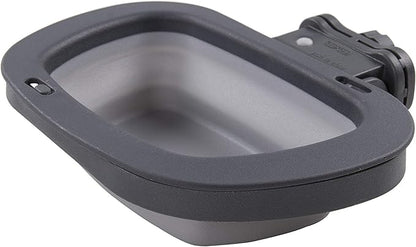 Dexas Popware for Pets Collapsible Kennel Bowl, PW275432429, Light Gray, Regtangular