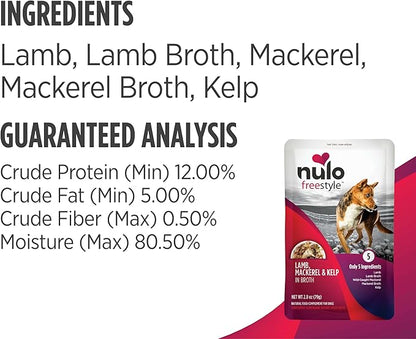 Nulo Freestyle Variety Flavor Real Meat Grain-Free Premium Puppy & Dog Food Topper, 2.8 Ounce (Pack of 6)