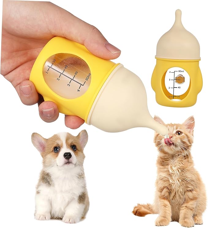 GANAZONO Pet Nurser Bottle Kitten Bottle for Newborn Puppies and Kittens Dog Milk Small