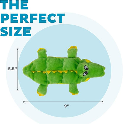 Outward Hound Squeaker Matz Plush Gator Dog Toy, Small