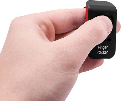 Educator Dog Training Finger Clicker – Audible Positive Reinforcement Trainer with Adjustable Sound & Velcro Finger Strap – Portable Pet Obedience Training Tool, Red