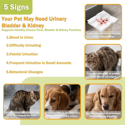 Stone Breaker for Dogs & Cats – Crystal Flush Urinary Tract Supplement, Bladder Stone & Kidney Support for Dogs and Cats