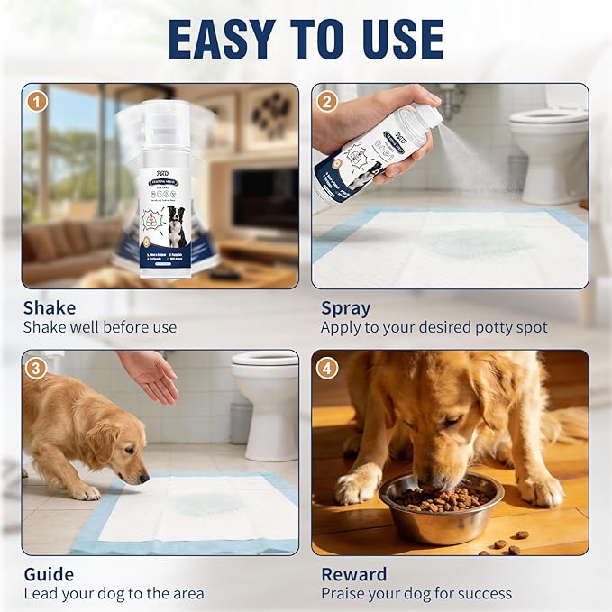 Potty Training Spray for Dogs, Go Here Dog Potty Training Spray & Dog Pee Spray, Puppy Potty Training Aid for Housebreaking, Natural Indoor & Outdoor Use, 5.07 Fl OZ