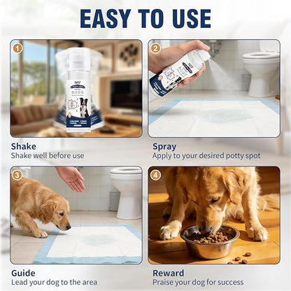 Potty Training Spray for Dogs, Go Here Dog Potty Training Spray & Dog Pee Spray, Puppy Potty Training Aid for Housebreaking, Natural Indoor & Outdoor Use, 5.07 Fl OZ