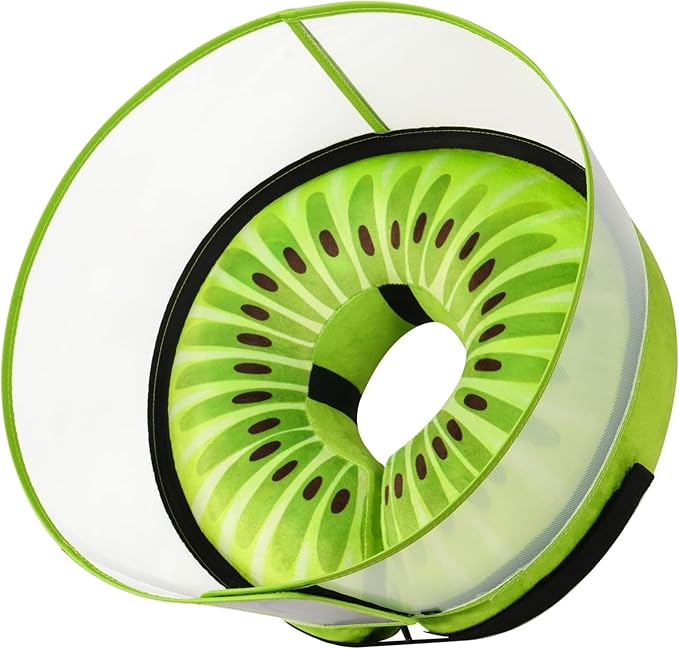 Inflatable Dog Cone Collar with Detachable Enhanced Anti-Licking Shield, Soft Neck Donut Collar for Dogs After Surgery, Adjustable Dog Cone Alternative for Large Medium Small Dogs & Cats