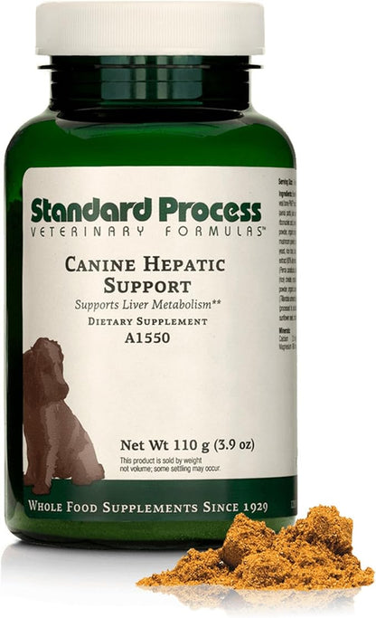 Standard Process Canine Hepatic Support - Dog Supplement to Aid Liver Health - Hepatic Immune Function & Liver Metabolism Support Supplement - Powder Supplement for Dogs - 110 g