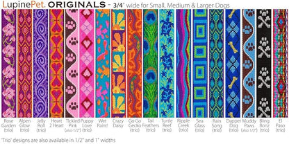 LupinePet Originals 3/4" Turtle Reef 11" Training Tab/Leash for Medium and Larger Dogs