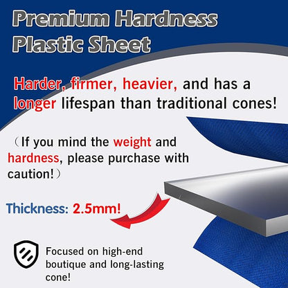 Hard & Heavy Plastic Dog Cone Collar Alternative for Lab Golden GSD (Small&Medium Sized), Adjustable Elizabethan Protective Cone for Healing, Comfortable Pet Recovery Collar Cone of Shame Anti-Lick