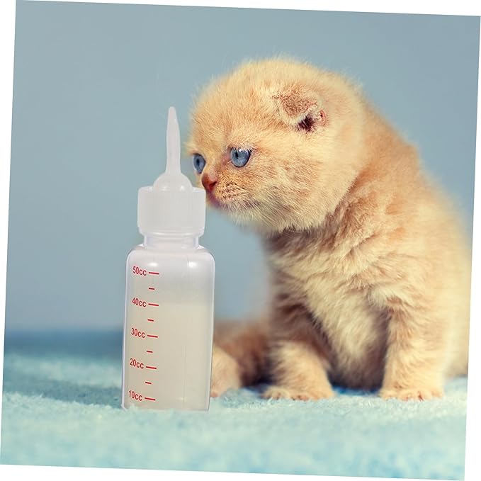 Hemobllo 5pcs Pet Nursing Bottles Safe Food-Grade Milk Feeder for Kittens Puppies and Newborn Animals Pointed Head Design Measurement Scale