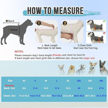 Lukovee Recovery Suit for Dogs, Zipper On Recovery Suit for Female Male Dog, Onesie Abdominal Wounds Cone E-Collar Alternative Prevent Licking Spay Recovery Suit (L, 2TPU)