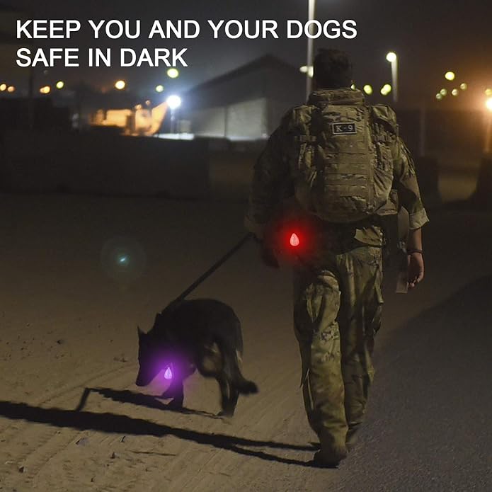 2-Pack Rechargeable Dog Light, Dog Collar Light,Waterproof ,3 Modes LED Dog Safety Lights,Multiple Color Options,Clip On Collar, Leash or Harness，Night Light for Running ,Climbing,Camping or Bike