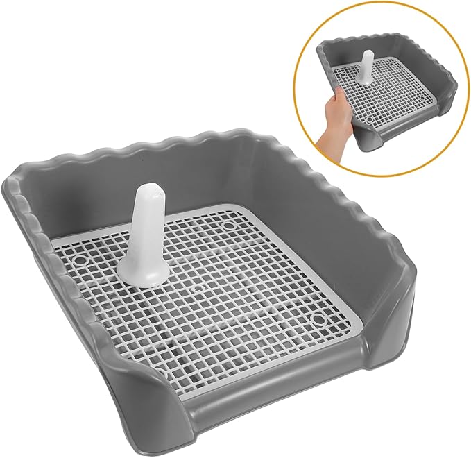WOONEKY Dog Potty Training Indoor Puppy Litter Pan Dog Training Pad Easy Clean Urine Pan User-Friendly Design