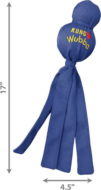 KONG Wubba Dog Toy 2 Pack – Durable Interactive Tug & Toss Toy with Reinforced Nylon, Floppy Tails for Fetch, Shake & Squeaky Play (Extra Large, 2 Pack)