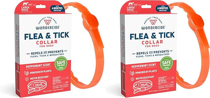 Wondercide Dog Collar - Flea, Tick, and Mosquito Repellent for Dogs - with Natural Essential Oils - Up to 4 Months Protection - Large (Pack of 2)