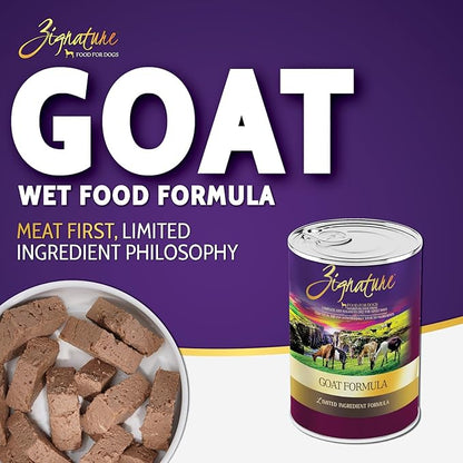 Zignature Goat Limited Ingredient Formula Wet Dog Food 13oz, case of 12