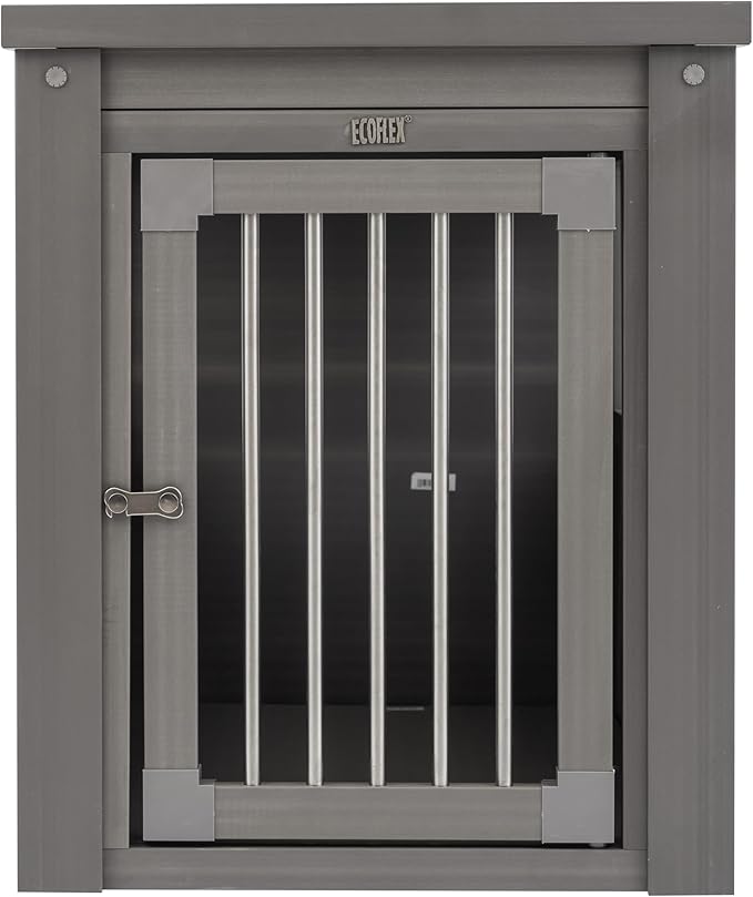 New Age Pet ecoFLEX Pet Crate/End Table, Small, Grey, Model:EHHC405S